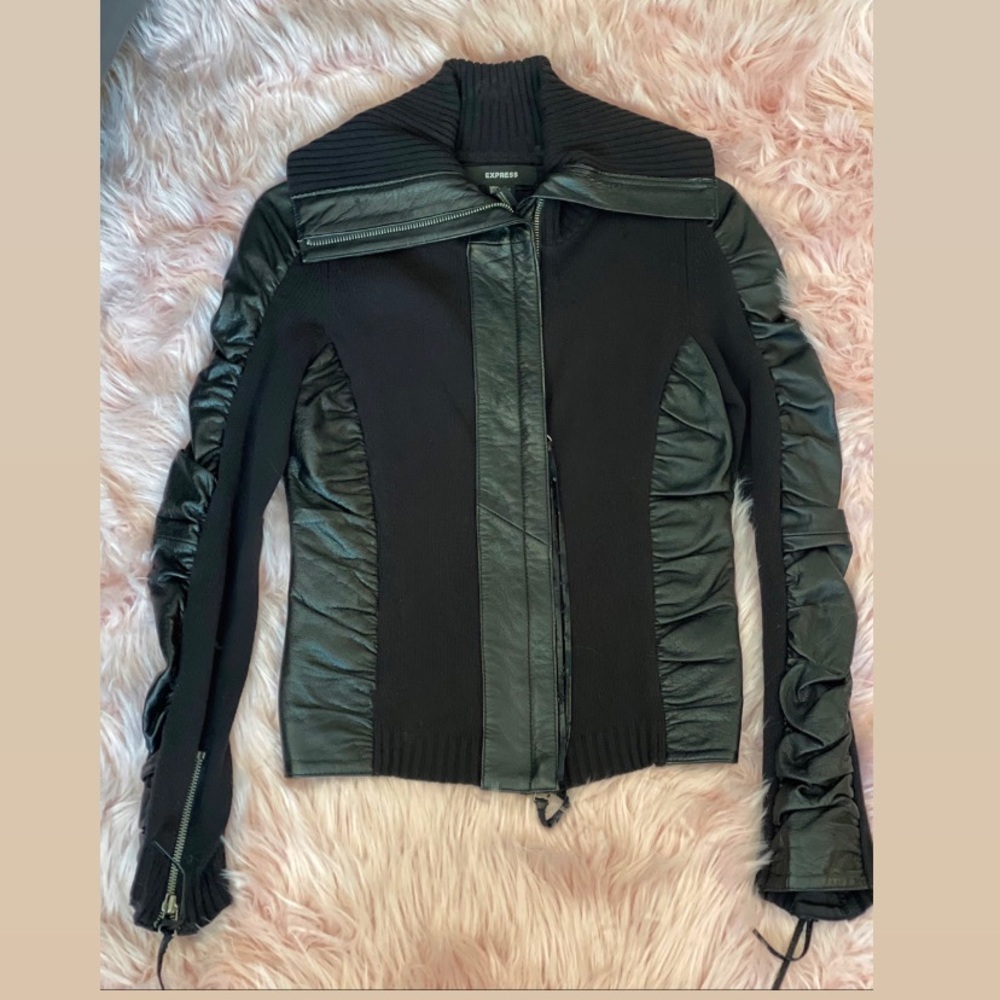 Black Genuine Leather Express Jacket